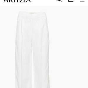 NWT White Linen Aritzia Effortless Pant - sold out online